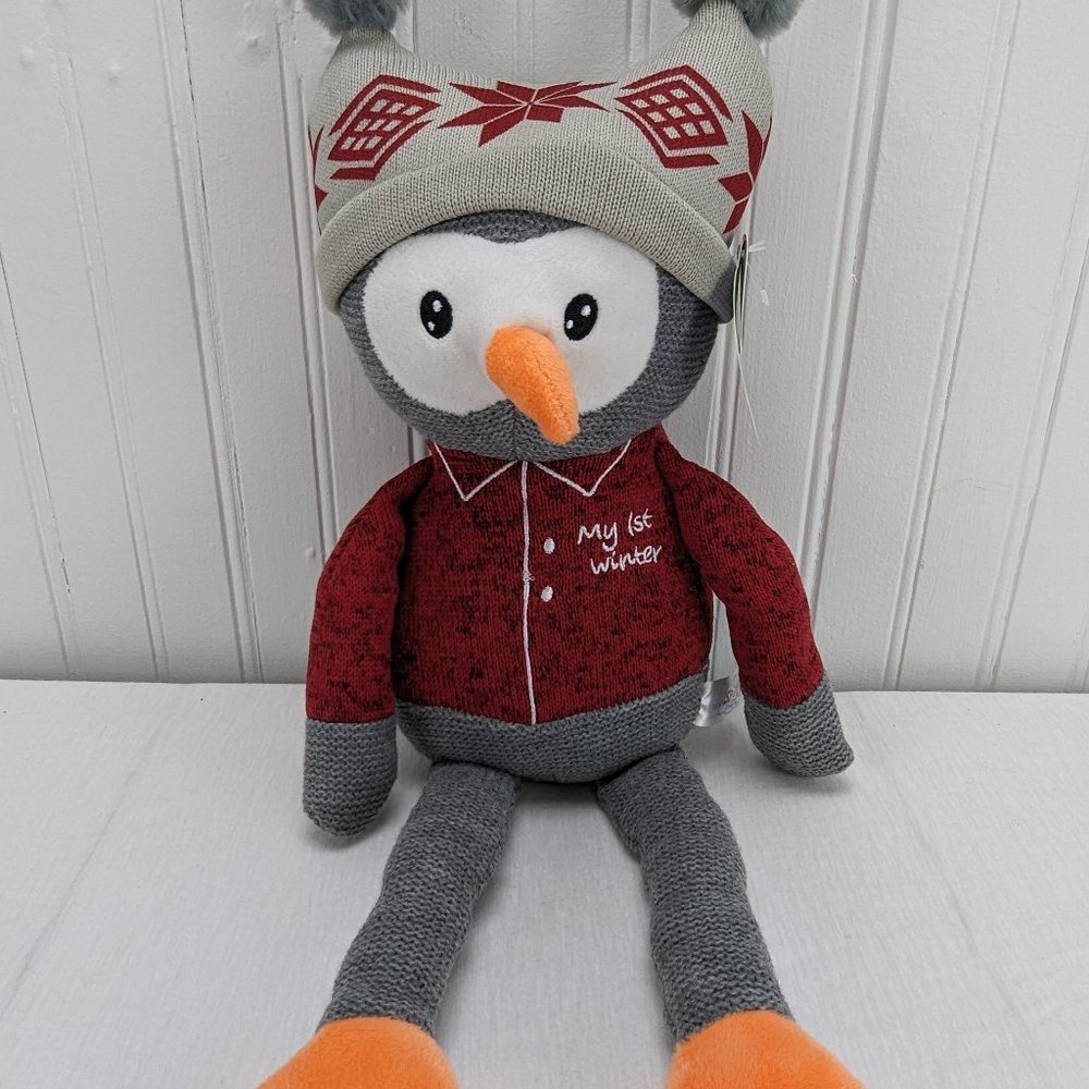 Spark Create Imagine Owl Plush My First Winter Rattle Holiday Baby Toy 18" New
